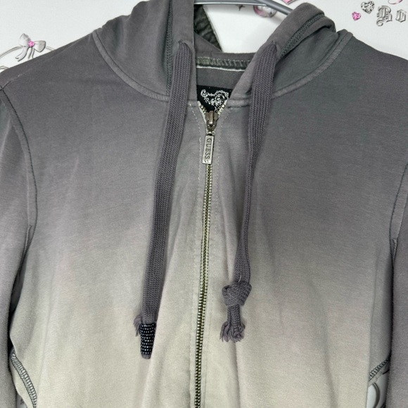 Guess sweater embroidered beads rhinestone jewels tattoo style ombré vintage - Picture 4 of 14